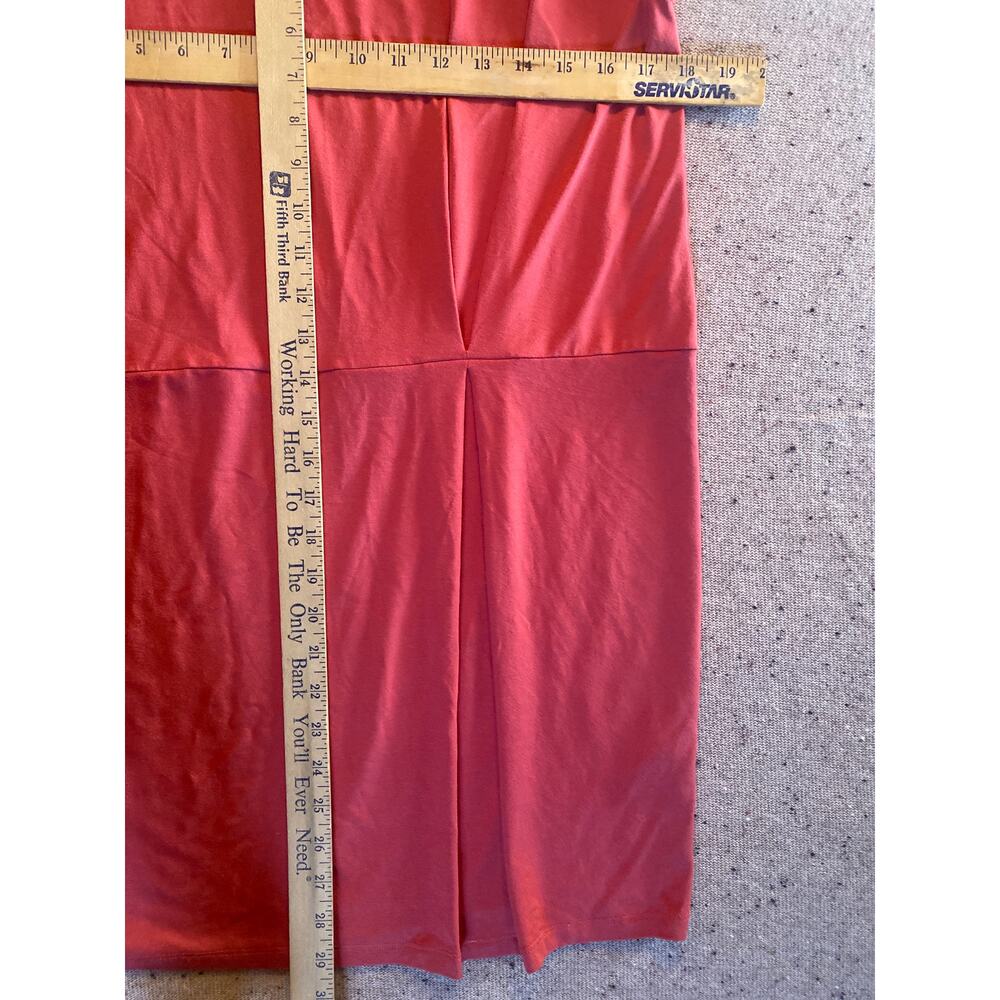 Eileen Fisher Knee Length Cap Sleeve Dress Coral Small Summer NWT - Picture 3 of 5